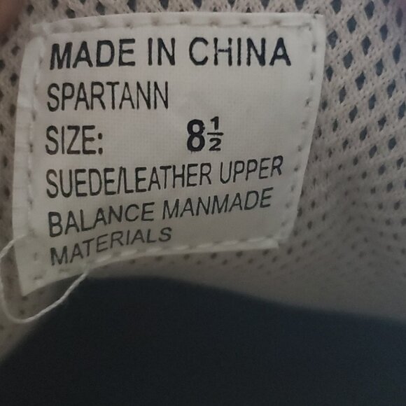 Steve Madden Spartann Suede/Leather Putty/Red Striped Lace Up Sneaker SZ 8.5 - Picture 7 of 13